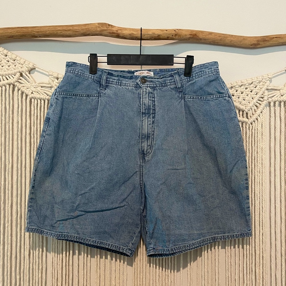 Vintage Denim Cherokee High Waisted Jean Mom Shorts Sz L